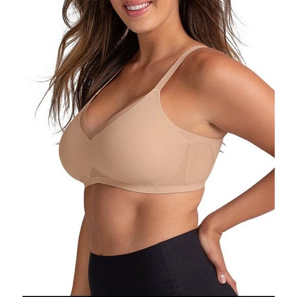 Honeylove CrossOver Wireless Bra Womens Size 2X / 42 C/D Color Sand - Picture 4 of 9